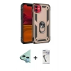 MARSİLYAN™- iPhone 11 Kılıf Ahenk Klasik Koleksiyonu - Şeffaf Uv Polymer Nano Ekran Koruyucu + Raze Metal Kamera Lens - MI