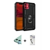 MARSİLYAN™- iPhone 11 Kılıf Ahenk Klasik Koleksiyonu - Şeffaf Uv Polymer Nano Ekran Koruyucu + Raze Metal Kamera Lens - MI