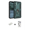 MARSİLYAN™- iPhone 11 Kılıf Ahenk Klasik Koleksiyonu - Şeffaf Uv Polymer Nano Ekran Koruyucu + Renkli Kamera Lens Koruma Cam - SI