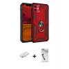 MARSİLYAN™- iPhone 11 Kılıf Ahenk Klasik Koleksiyonu - Şeffaf Uv Polymer Nano Ekran Koruyucu + Renkli Kamera Lens Koruma Cam - SI