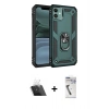 MARSİLYAN™- iPhone 11 Kılıf Ahenk Klasik Koleksiyonu - Şeffaf Uv Polymer Nano Ekran Koruyucu + Kamera Lens Koruma Cam - SF
