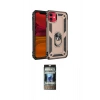 MARSİLYAN™- iPhone 11 Kılıf Ahenk Klasik Koleksiyonu - Siyah 34D Hayalet Izgaralı Cam