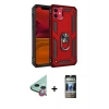 MARSİLYAN™- iPhone 11 Kılıf Ahenk Klasik Koleksiyonu - Siyah 34D Hayalet Izgaralı Cam + Raze Metal Kamera Lens - KI