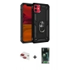 MARSİLYAN™- iPhone 11 Kılıf Ahenk Klasik Koleksiyonu - Siyah 360 Mat Full Body Arka Koruyucu + Pers Alüminyum Kamera Lens - KI