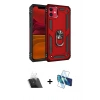 MARSİLYAN™- iPhone 11 Kılıf Ahenk Klasik Koleksiyonu - Siyah 3D Antistatik Cam Ekran Koruyucu + Kamera Lens Koruma Cam - SF