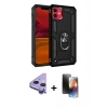 MARSİLYAN™- iPhone 11 Kılıf Ahenk Klasik Koleksiyonu - Siyah 3D Antistatik Mat Seramik Nano Ekran Koruyucu + Raze Metal Kamera Lens - MR