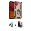 MARSİLYAN™- iPhone 11 Kılıf Ahenk Klasik Koleksiyonu - Siyah 3D Antistatik Mat Seramik Nano Ekran Koruyucu + Raze Metal Kamera Lens - KI