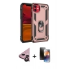 MARSİLYAN™- iPhone 11 Kılıf Ahenk Klasik Koleksiyonu - Siyah 3D Antistatik Mat Seramik Nano Ekran Koruyucu + Siyah Raze Metal Kamera Lens