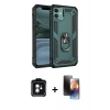 MARSİLYAN™- iPhone 11 Kılıf Ahenk Klasik Koleksiyonu - Siyah 3D Antistatik Mat Seramik Nano Ekran Koruyucu + PVD Metal Kamera Lens - YL