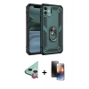 MARSİLYAN™- iPhone 11 Kılıf Ahenk Klasik Koleksiyonu - Siyah 3D Antistatik Mat Seramik Nano Ekran Koruyucu + Raze Metal Kamera Lens - KI