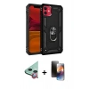 MARSİLYAN™- iPhone 11 Kılıf Ahenk Klasik Koleksiyonu - Siyah 3D Antistatik Mat Seramik Nano Ekran Koruyucu + Raze Metal Kamera Lens - KI