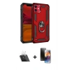 MARSİLYAN™- iPhone 11 Kılıf Ahenk Klasik Koleksiyonu - Siyah 3D Antistatik Mat Seramik Nano Ekran Koruyucu + Kamera Lens Koruma Cam - SF