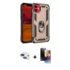 MARSİLYAN™- iPhone 11 Kılıf Ahenk Klasik Koleksiyonu - Siyah 3D Antistatik Mat Seramik Nano Ekran Koruyucu + Pers Alüminyum Kamera Lens - LT