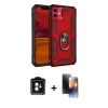 MARSİLYAN™- iPhone 11 Kılıf Ahenk Klasik Koleksiyonu - Siyah 3D Antistatik Mat Seramik Nano Ekran Koruyucu + PVD Metal Kamera Lens - YL
