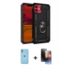 MARSİLYAN™- iPhone 11 Kılıf Ahenk Klasik Koleksiyonu - Siyah 3D Antistatik Mat Seramik Nano Ekran Koruyucu + Yeşil Neon Fosforlu Kamera Lens