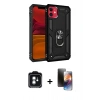 MARSİLYAN™- iPhone 11 Kılıf Ahenk Klasik Koleksiyonu - Siyah 3D Antistatik Mat Seramik Nano Ekran Koruyucu + PVD Metal Kamera Lens - YL