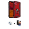 MARSİLYAN™- iPhone 11 Kılıf Ahenk Klasik Koleksiyonu - Siyah 3D Antistatik Mat Seramik Nano Ekran Koruyucu + Pers Alüminyum Kamera Lens - GI