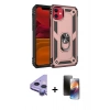 MARSİLYAN™- iPhone 11 Kılıf Ahenk Klasik Koleksiyonu - Siyah 3D Antistatik Mat Seramik Nano Ekran Koruyucu + Raze Metal Kamera Lens - MR