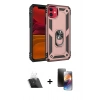 MARSİLYAN™- iPhone 11 Kılıf Ahenk Klasik Koleksiyonu - Siyah 3D Antistatik Mat Seramik Nano Ekran Koruyucu + Kamera Lens Koruma Cam - SF