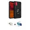 MARSİLYAN™- iPhone 11 Kılıf Ahenk Klasik Koleksiyonu - Siyah 3D Antistatik Seramik Nano Ekran Koruyucu + Pers Alüminyum Kamera Lens - GD