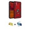 MARSİLYAN™- iPhone 11 Kılıf Ahenk Klasik Koleksiyonu - Siyah 3D Antistatik Seramik Nano Ekran Koruyucu + Rainbow Kamera Lens Koruma Cam - KI