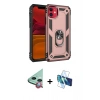 MARSİLYAN™- iPhone 11 Kılıf Ahenk Klasik Koleksiyonu - Siyah 3D Antistatik Seramik Nano Ekran Koruyucu + Raze Metal Kamera Lens - KI