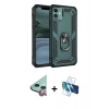 MARSİLYAN™- iPhone 11 Kılıf Ahenk Klasik Koleksiyonu - Siyah 3D Antistatik Seramik Nano Ekran Koruyucu + Raze Metal Kamera Lens - KI