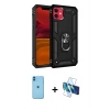 MARSİLYAN™- iPhone 11 Kılıf Ahenk Klasik Koleksiyonu - Siyah 3D Antistatik Seramik Nano Ekran Koruyucu + Neon Fosforlu Kamera Lens - MI