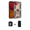 MARSİLYAN™- iPhone 11 Kılıf Ahenk Klasik Koleksiyonu - Siyah 6D Antistatik Mat Seramik Hayalet Nano Ekran Koruyucu + PVD Metal Kamera Lens - YL