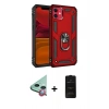 MARSİLYAN™- iPhone 11 Kılıf Ahenk Klasik Koleksiyonu - Siyah 6D Antistatik Mat Seramik Hayalet Nano Ekran Koruyucu + Raze Metal Kamera Lens - KI