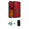 MARSİLYAN™- iPhone 11 Kılıf Ahenk Klasik Koleksiyonu - Siyah 6D Antistatik Mat Seramik Hayalet Nano Ekran Koruyucu + Raze Metal Kamera Lens - MI