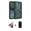 MARSİLYAN™- iPhone 11 Kılıf Ahenk Klasik Koleksiyonu - Siyah 6D Antistatik Mat Seramik Hayalet Nano Ekran Koruyucu + Raze Metal Kamera Lens - SH