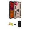 MARSİLYAN™- iPhone 11 Kılıf Ahenk Klasik Koleksiyonu - Siyah 6D Antistatik Mat Seramik Hayalet Nano Ekran Koruyucu + Rainbow Kamera Lens Koruma Cam - KI