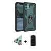 MARSİLYAN™- iPhone 11 Kılıf Ahenk Klasik Koleksiyonu - Siyah 6D Antistatik Mat Seramik Hayalet Nano Ekran Koruyucu + Raze Metal Kamera Lens - KI