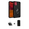 MARSİLYAN™- iPhone 11 Kılıf Ahenk Klasik Koleksiyonu - Siyah 6D Antistatik Mat Seramik Hayalet Nano Ekran Koruyucu + Kamera Lens Koruma Cam - SF