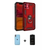 MARSİLYAN™- iPhone 11 Kılıf Ahenk Klasik Koleksiyonu - Siyah 6D Antistatik Mat Seramik Hayalet Nano Ekran Koruyucu + Neon Fosforlu Kamera Lens - TU