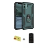 MARSİLYAN™- iPhone 11 Kılıf Ahenk Klasik Koleksiyonu - Siyah 6D Antistatik Mat Seramik Hayalet Nano Ekran Koruyucu + Rainbow Kamera Lens Koruma Cam - KI