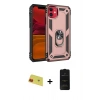 MARSİLYAN™- iPhone 11 Kılıf Ahenk Klasik Koleksiyonu - Siyah 6D Antistatik Mat Seramik Hayalet Nano Ekran Koruyucu + Rainbow Kamera Lens Koruma Cam - KI