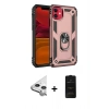 MARSİLYAN™- iPhone 11 Kılıf Ahenk Klasik Koleksiyonu - Siyah 6D Antistatik Mat Seramik Hayalet Nano Ekran Koruyucu + Raze Metal Kamera Lens - GS