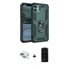 MARSİLYAN™- iPhone 11 Kılıf Ahenk Klasik Koleksiyonu - Siyah 6D Antistatik Mat Seramik Hayalet Nano Ekran Koruyucu + Pers Alüminyum Kamera Lens - YL