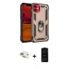 MARSİLYAN™- iPhone 11 Kılıf Ahenk Klasik Koleksiyonu - Siyah 6D Antistatik Mat Seramik Hayalet Nano Ekran Koruyucu + Pers Alüminyum Kamera Lens - GD