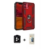 MARSİLYAN™- iPhone 11 Kılıf Ahenk Klasik Koleksiyonu - Siyah 6D Mat Seramik Hayalet Nano Ekran Koruyucu + PVD Metal Kamera Lens - TU