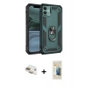 MARSİLYAN™- iPhone 11 Kılıf Ahenk Klasik Koleksiyonu - Siyah 6D Mat Seramik Hayalet Nano Ekran Koruyucu + Pers Alüminyum Kamera Lens - GD