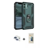 MARSİLYAN™- iPhone 11 Kılıf Ahenk Klasik Koleksiyonu - Siyah 6D Mat Seramik Hayalet Nano Ekran Koruyucu + Pers Alüminyum Kamera Lens - LT
