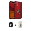 MARSİLYAN™- iPhone 11 Kılıf Ahenk Klasik Koleksiyonu - Siyah 6D Mat Seramik Hayalet Nano Ekran Koruyucu + PVD Metal Kamera Lens - MI