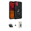 MARSİLYAN™- iPhone 11 Kılıf Ahenk Klasik Koleksiyonu - Siyah 6D Mat Seramik Hayalet Nano Ekran Koruyucu + Şeffaf Kamera Lens Koruma Cam