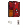 MARSİLYAN™- iPhone 11 Kılıf Ahenk Klasik Koleksiyonu - Siyah Bilvis 3D Cam Ekran Koruyucu + Pers Alüminyum Kamera Lens - GD