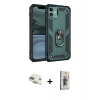 MARSİLYAN™- iPhone 11 Kılıf Ahenk Klasik Koleksiyonu - Siyah Bilvis 3D Cam Ekran Koruyucu + Pers Alüminyum Kamera Lens - GD