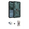 MARSİLYAN™- iPhone 11 Kılıf Ahenk Klasik Koleksiyonu - Siyah Bilvis 3D Cam Ekran Koruyucu + Pers Alüminyum Kamera Lens - LT