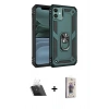 MARSİLYAN™- iPhone 11 Kılıf Ahenk Klasik Koleksiyonu - Siyah Bilvis 3D Cam Ekran Koruyucu + Kamera Lens Koruma Cam - SF